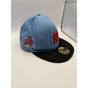 Hat Club New York Yankees New Era Cap Sz 7 1996 World Series Baby Blue Black Red